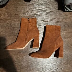 Steve Madden Tan Suede Heeled Boots